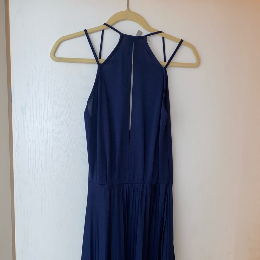 Navy blue maxi evening gown